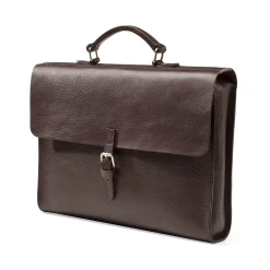 Ackermann Taschenmanufaktur Akten- und Notebooktasche Rindleder Dunkelbraun New