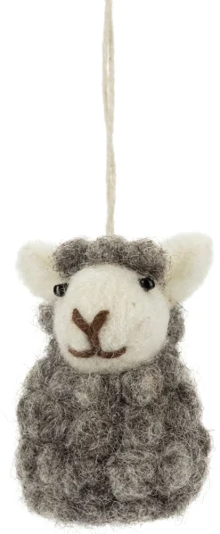 Én Gry & Sif Anhänger Filz-Schäfchen Grau New