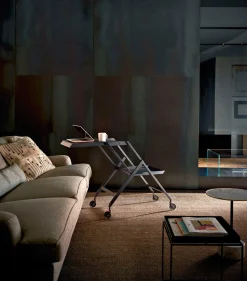 Alessi Arbeits- und Serviertisch Plico, rollbar Hot