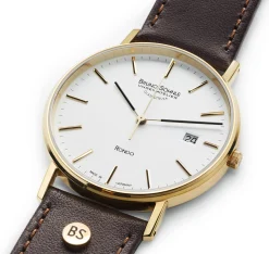 Bruno Söhnle Glashütte Armbanduhr Rondo Gold Ø 38 mm Quarz Hot