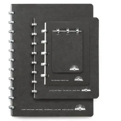 Manufactum Atoma Notizheft A7 blanko Schwarz