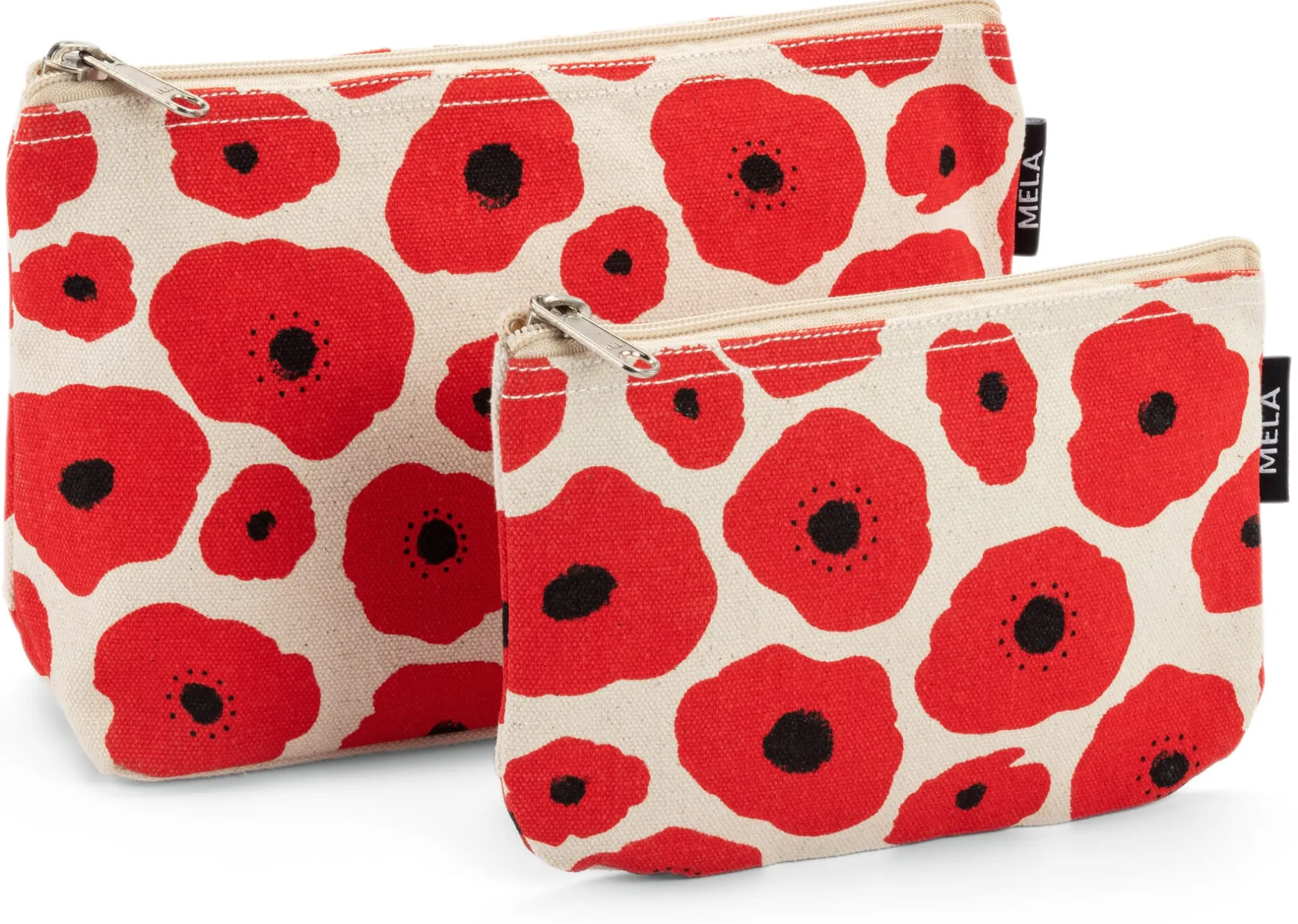 Melawear Aufräumer Blumenprint, rot-natur Outlet