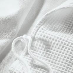 Manufactum Bademantel Waffelpiqué und Frottier Unisex Weiß Best