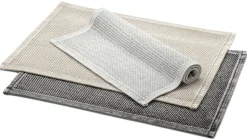 Evelyn Kahle Badematte Perlmuster Hellgrau Discount