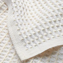 Manufactum Badematte Waffelpiqué Halbleinen Weiß Best