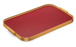 Kaymet London Bett-Tablett Aluminium faltbar Weinrot New