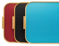 Kaymet London Bett-Tablett Aluminium faltbar Weinrot New