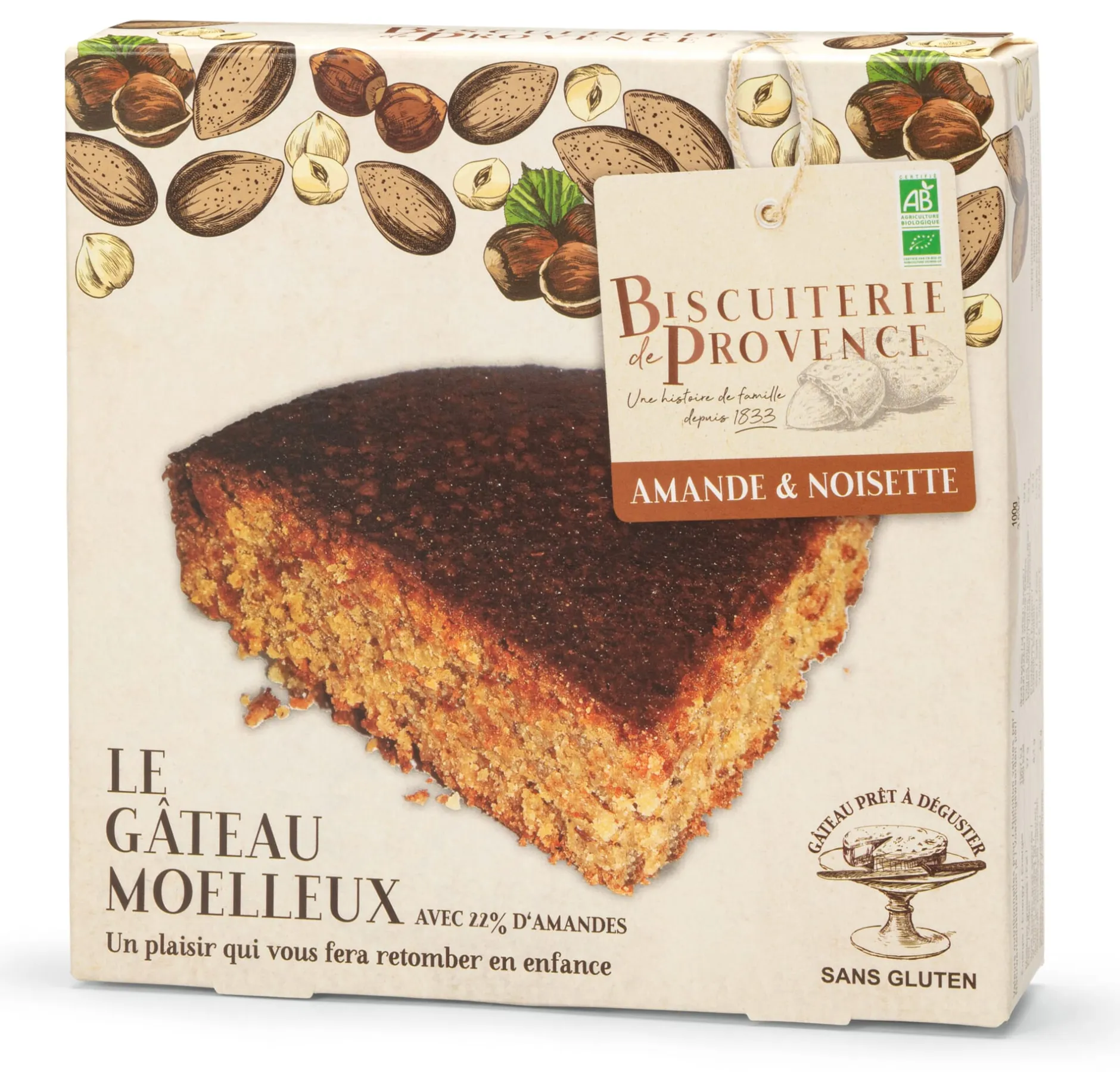 Biscuiterie de Provence Bio-Mandelkuchen mit Haselnüssen Best