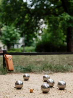 Boules Matz Bouletasche Leder für 3 Kugeln New