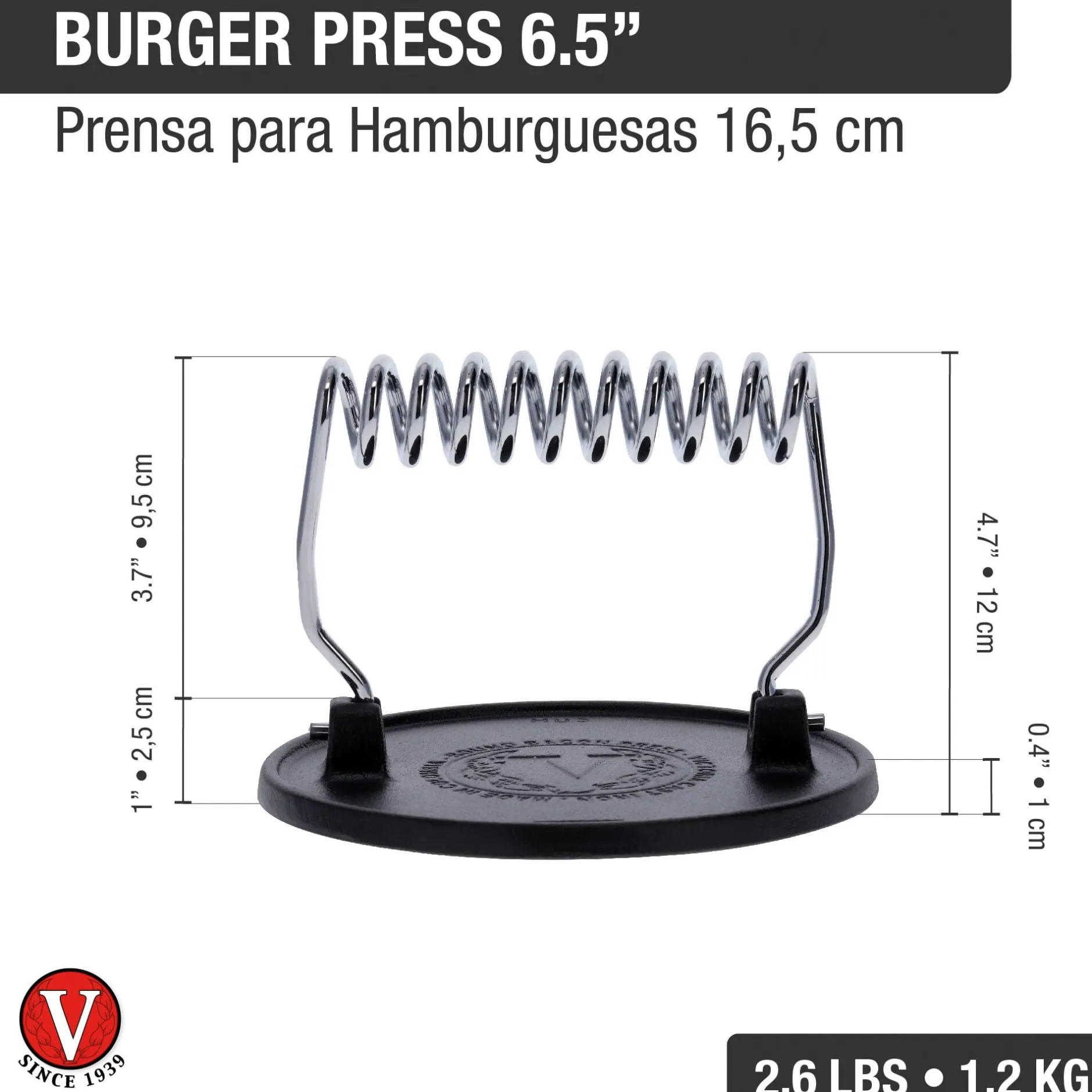 Victoria Brat- und Grillgut-Presse Gusseisen Sale