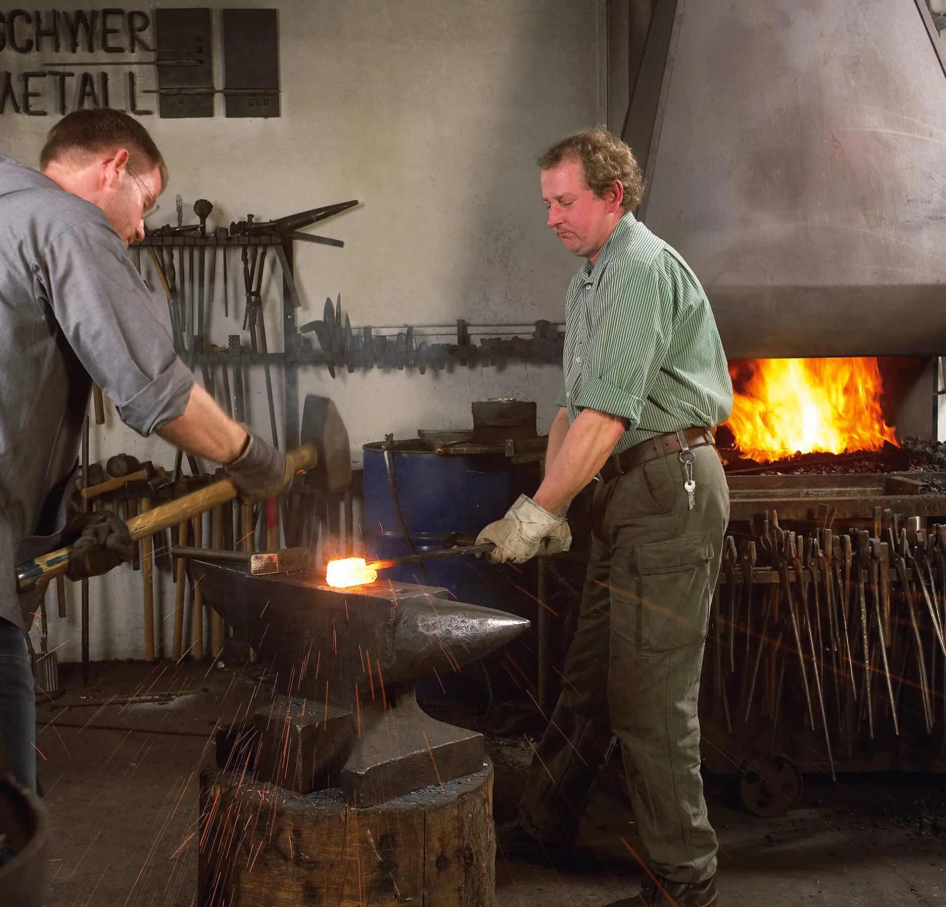 Abtei Königsmünster Brieföffner Damaszener Stahl roh Hot