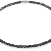 Maria Rzewuska Designerschmuck Collier gestrickt, Silber oxidiert Clearance