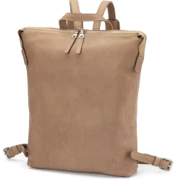 Harold’s Lederwaren Damen-Backpack Rindleder Taupe Outlet