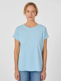 Armedangels Damen-Baumwollshirt Hellblau Hot