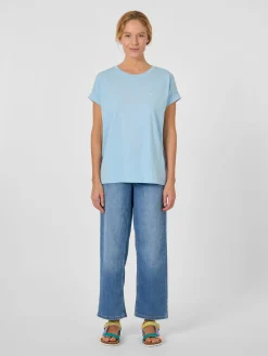 Armedangels Damen-Baumwollshirt Hellblau Hot