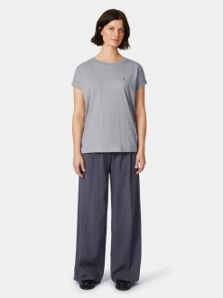 Armedangels Damen-Baumwollshirt Blaugrau Discount