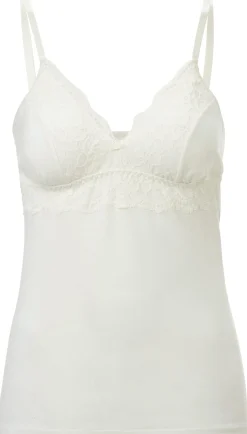 Comazo Damen-BH-Hemd mit Spitze Creme