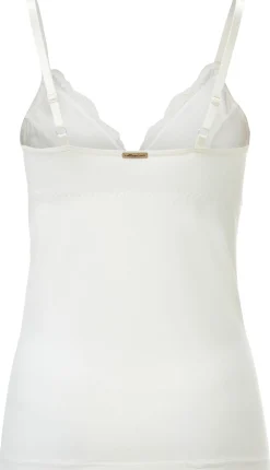Comazo Damen-BH-Hemd mit Spitze Creme
