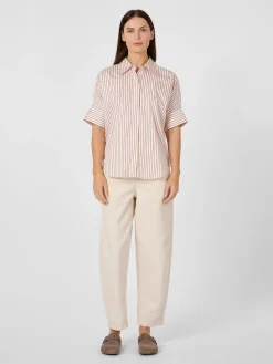 Knowledge Cotton Apparel Damenbluse Baumwollsatin Sale