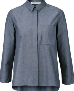 Christiane Strobel Damenbluse Chambray Mittelblau Clearance