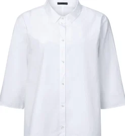 Oska Damenbluse Dreiviertelarm Weiß