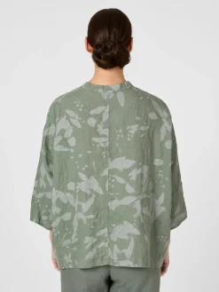 Oska Damenbluse Hanf gemustert New