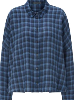 Oska Damenbluse kariert Blau Best