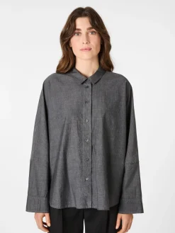 Oska Damen-Bluse meliert Grau Hot