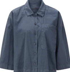 Oska Damenbluse mit Brusttasche Blau Sale