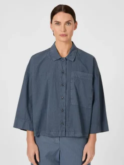 Oska Damenbluse mit Brusttasche Blau Sale