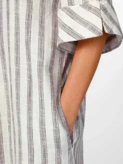 Knowledge Cotton Apparel Damen-Blusenkleid gestreift Online