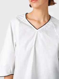 Christiane Strobel Damen-Blusenshirt Naturweiß