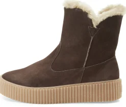 Werner Schuhe Damenboot mit Lammfell Braun Online