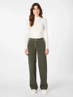 Manufactum Damen-Cordhose weites Bein Oliv