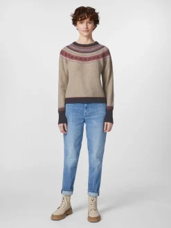 Eribé Damen-Cropped-Pullover Natur