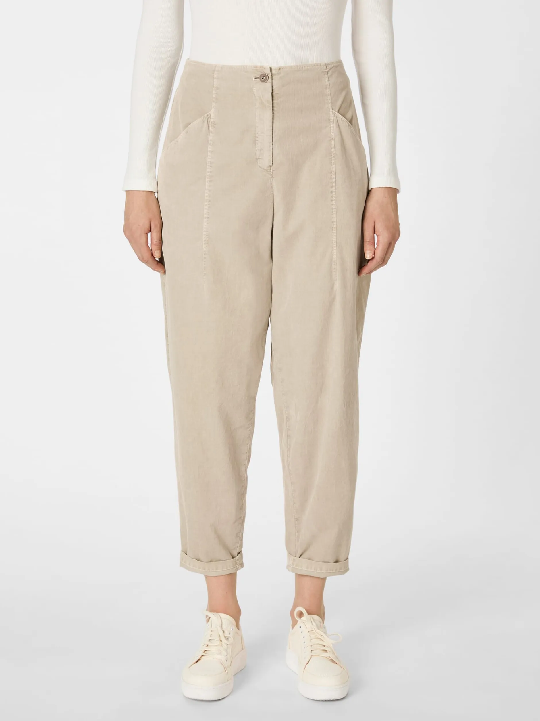 Oska Damen-Feincordhose Naturweiß Outlet