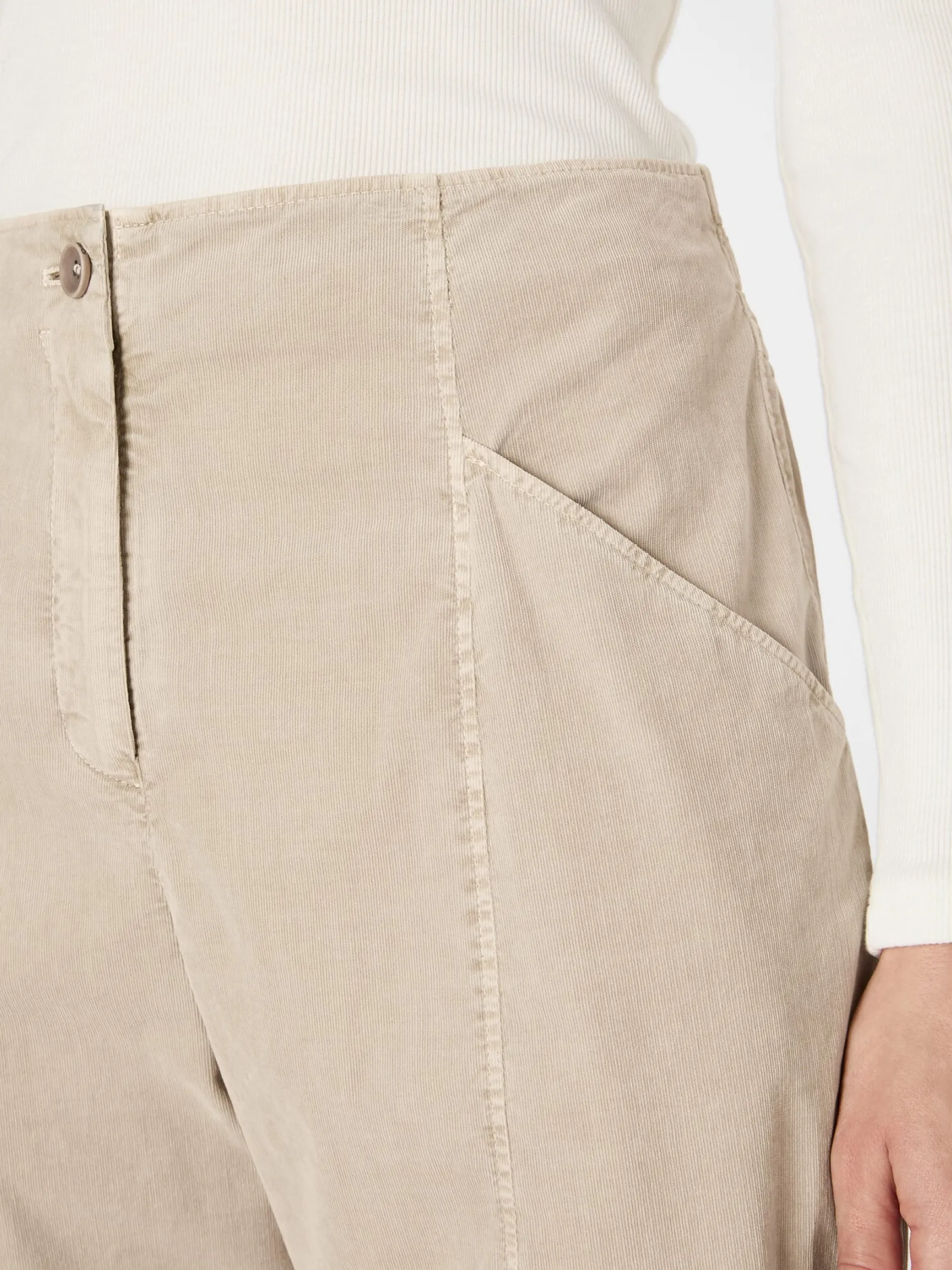 Oska Damen-Feincordhose Naturweiß Outlet