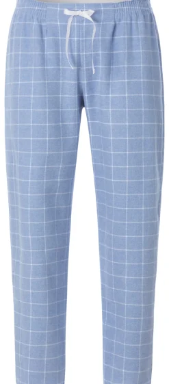 Novila Damen-Flanellpyjama kariert Hellblau Clearance