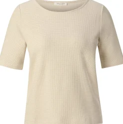 Alma ＆ Lovis Damen-Glitzershirt Kurzarm Natur New