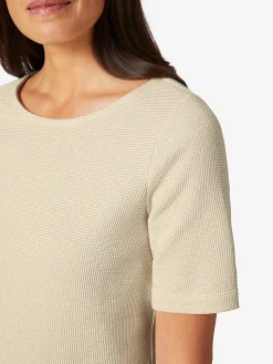 Alma ＆ Lovis Damen-Glitzershirt Kurzarm Natur New