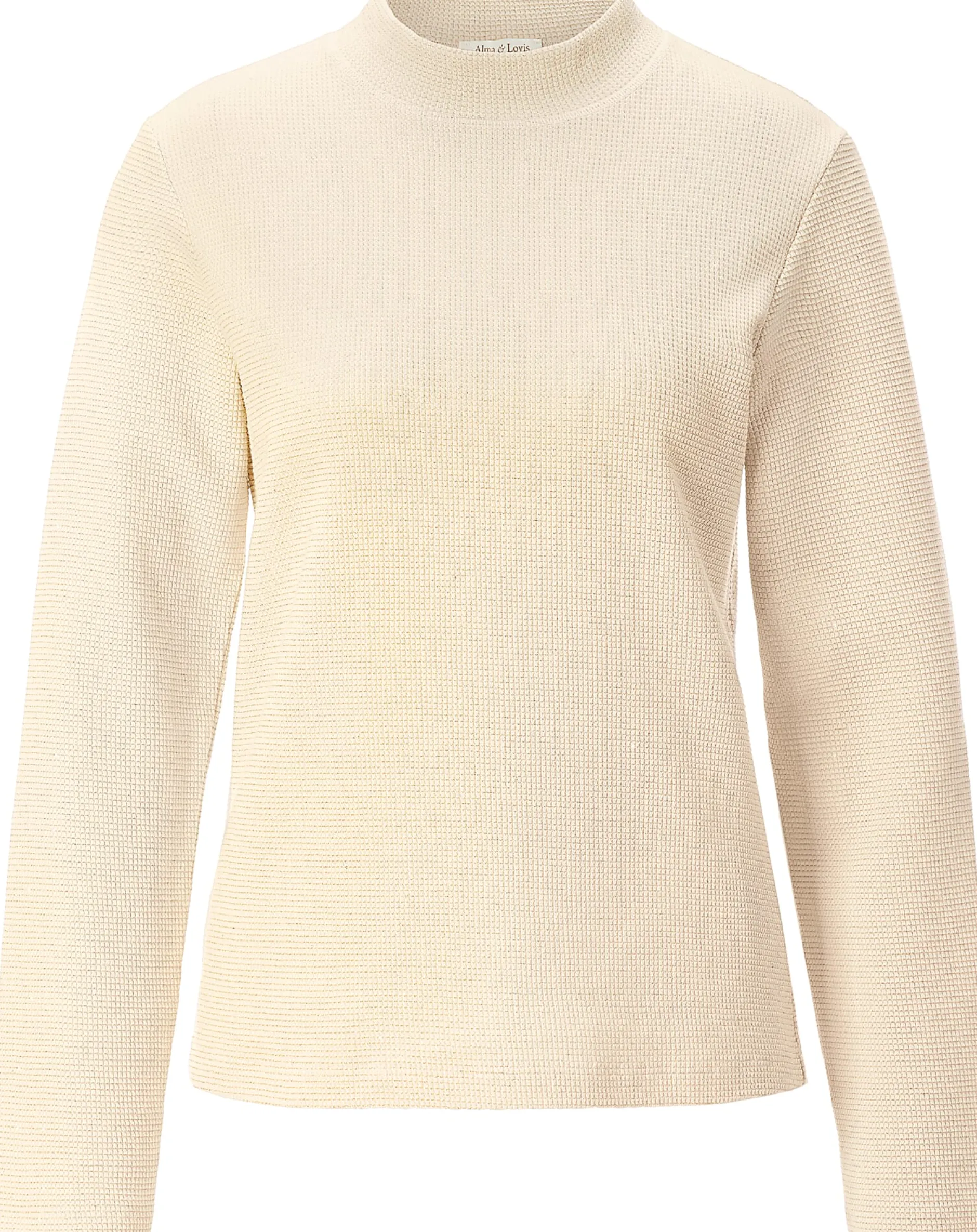Alma & Lovis Damen-Glitzershirt Langarm Natur Sale