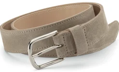 Kreis Ledermanufaktur Damengürtel Veloursleder Beige Discount