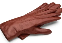 TR Handschuhe Damenhandschuh Haarschafleder Cognac