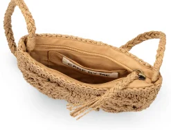 CARE BY ME Damen-Handtasche Raffia, natur Outlet