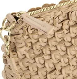 Allan K Damen-Handtasche strukturiert, champagner Hot