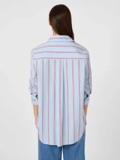 Armedangels Damen-Hemdbluse gestreift Hellblau New