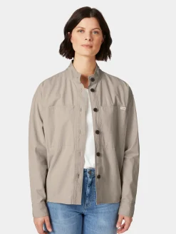 Knowledge Cotton Apparel Damen-Hemdjacke Natur Outlet
