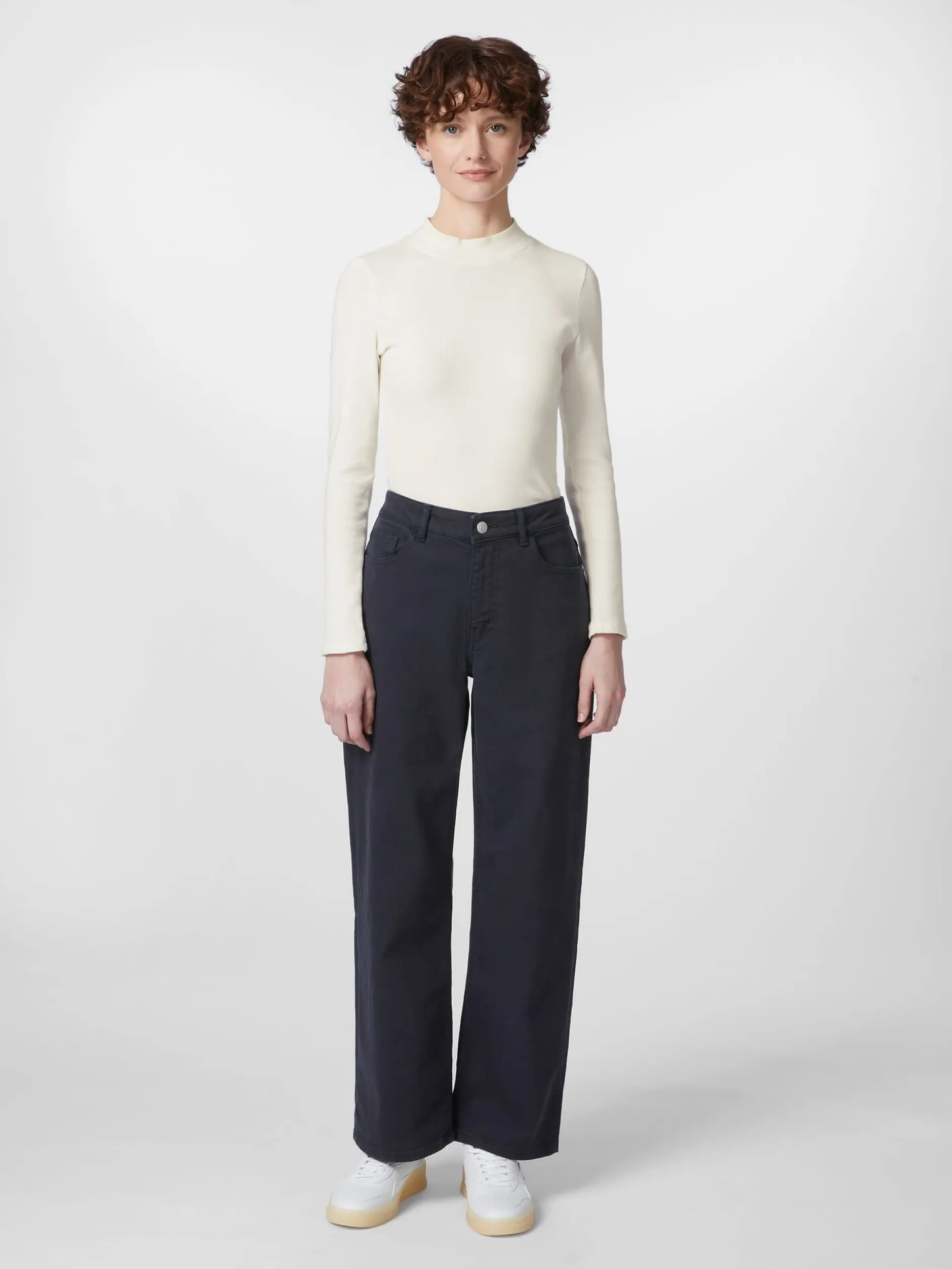 Knowledge Cotton Apparel Damenhose Fivepocket Dunkelblau Clearance