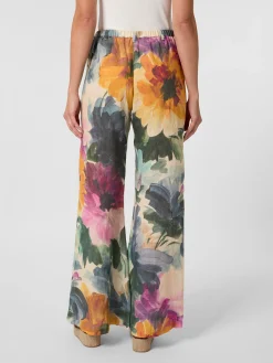 Hannes Roether Damenhose Leinen Multicolor Sale