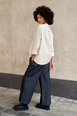 Christiane Strobel Damenhose weites Bein Dunkelblau